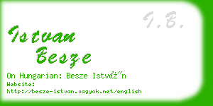 istvan besze business card